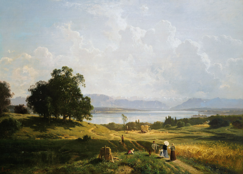 The Starnberger lake from Pöcking. a Adolf Heinrich Lier