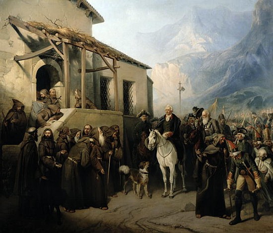 Field-marshal Alexander Suvorov on the St Gothard summit, 13th September 1799 a Adolf Jossifowitsch Charlemagne