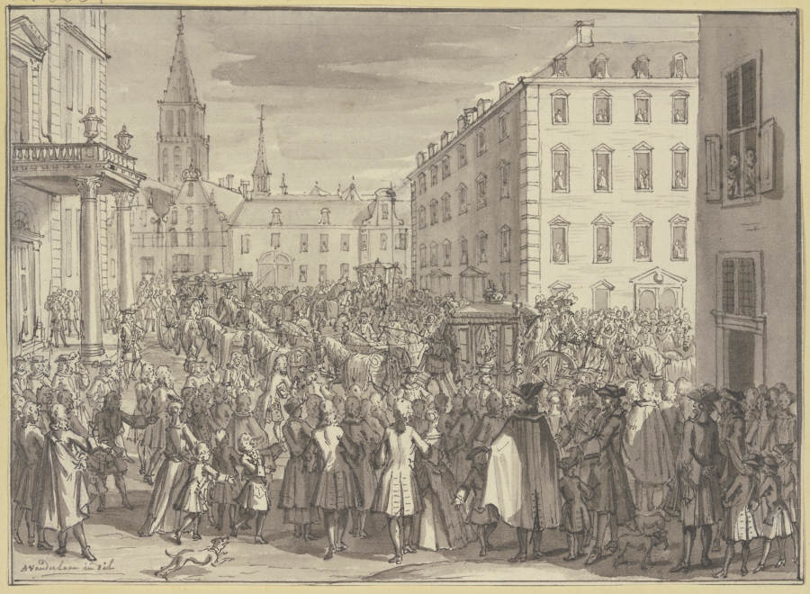 Einzug Kaisers Karl VI. zu Prag und der zwei jungen Erzherzoginnen amn 30. Juli 1723 a Adolf van der Laan