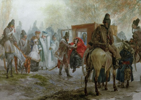 A.Menzel / Hussars and Polish Magnates a Adolph Friedrich Erdmann von Menzel