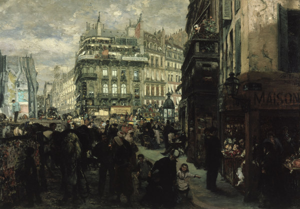 A.v.Menzel / Weekday in Paris / 1869. a Adolph Friedrich Erdmann von Menzel