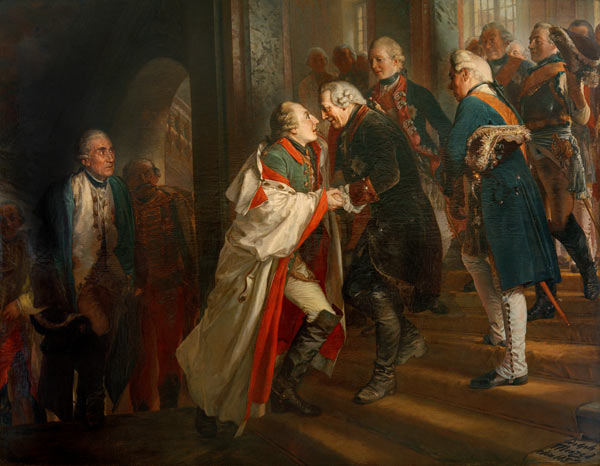 Frederick II and Joseph II a Adolph Friedrich Erdmann von Menzel