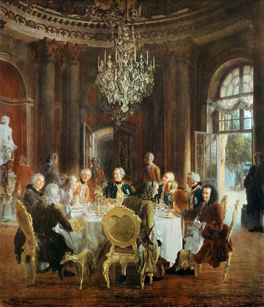 Re Friedrichs II Tavola rotonda a Sanssouci a Adolph Friedrich Erdmann von Menzel