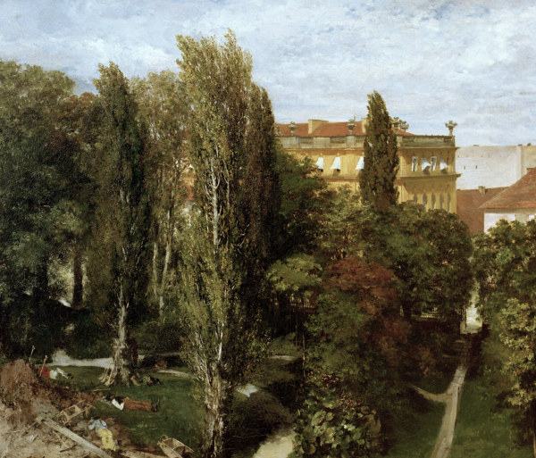 Menzel / Palace Garden / Berlin / 1846 a Adolph Friedrich Erdmann von Menzel