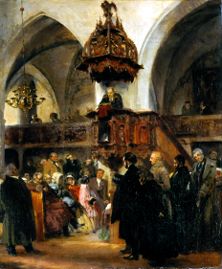Preach in the old monastery church to Berlin a Adolph Friedrich Erdmann von Menzel