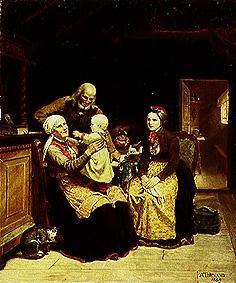 The visit with the grandparents a Adolph Tidemand