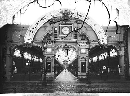 Portico of the Horology Pavilion at the Universal Exhibition, Paris a Adolphe Giraudon
