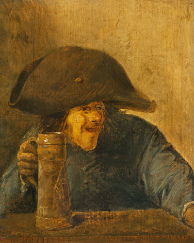 Smallholder with two-master and jug a Adriaen Brouwer