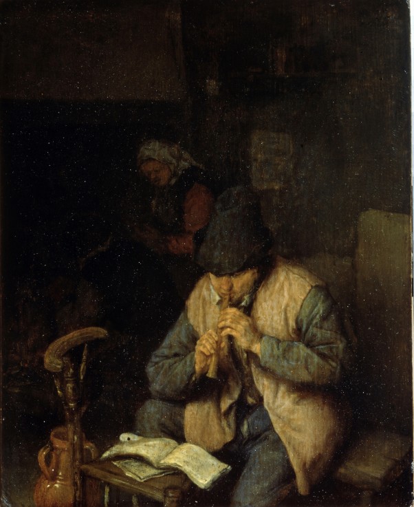 A flautist a Adriaen Jansz van Ostade