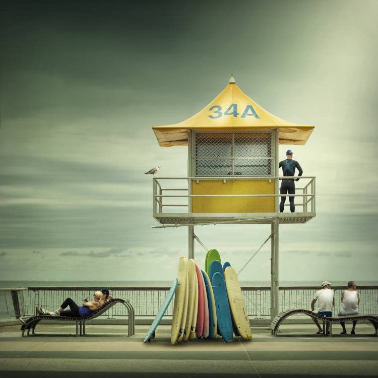 The life guard a Adrian Donoghue