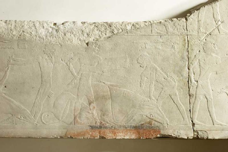 Relief aus dem Totentempel des Königs Sahure (mittlerer Teil) a Ägyptisch