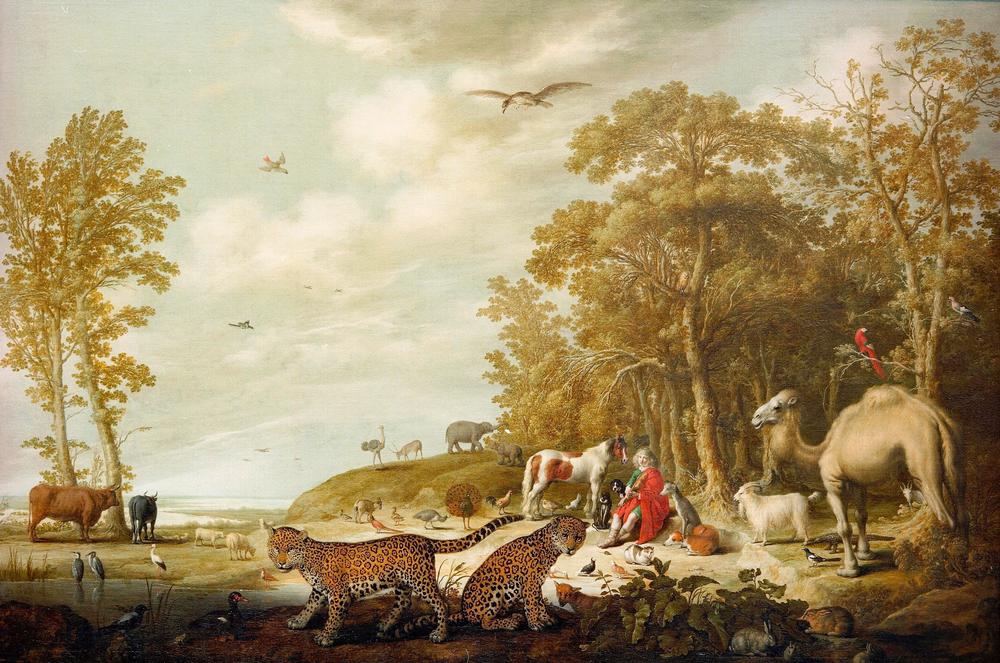 Orpheus with animals in a landscape a Aelbert Cuyp