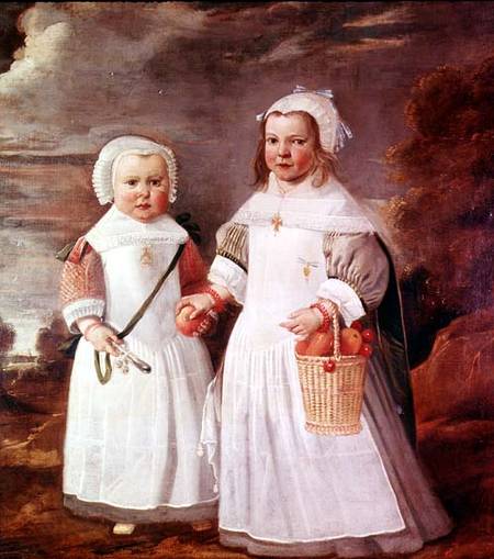 Two young girls in a landscape a Aelbert Cuyp