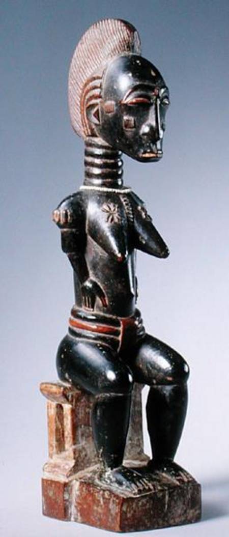 Baule Seated Female Figure a African