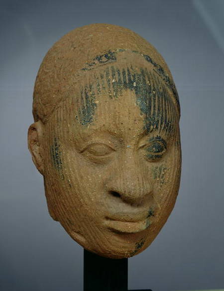 Head of a figurine, from Ifa, Nigeria a African