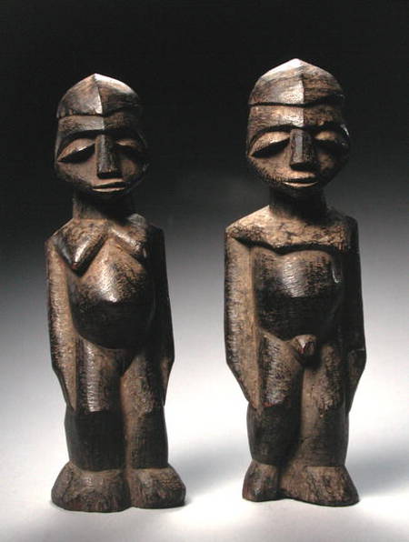 Two Lobi Figures, Ghana a African