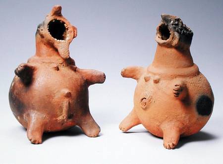 Male and Female Soul Vessels, Matakam Culture, Cameroon  9:Mbulom; vessel; gaping mouth; zoomorphic; a African
