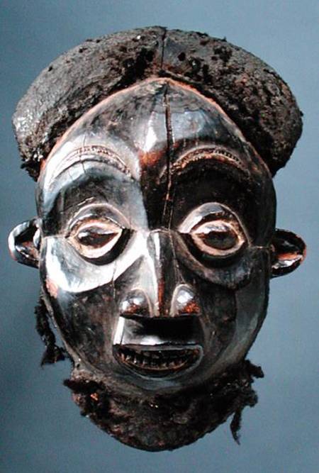 Mask from Cameroon Grasslands (wood & human hair) a African