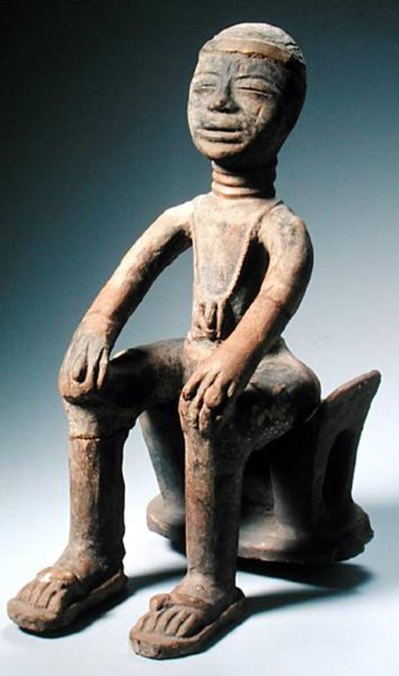 Memory Figure Sitting on a Stool, Akan Culture, Ghana a African