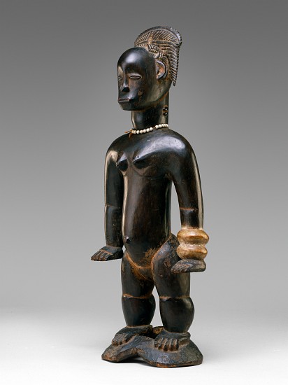 Standing female figure, Guro, Ivory Coast, 19th-20th century a African School