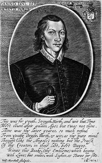 Portrait of John Donne, dated 1591, frontispiece to ''The Poems of John Donne'', published 1942 a (after) English School
