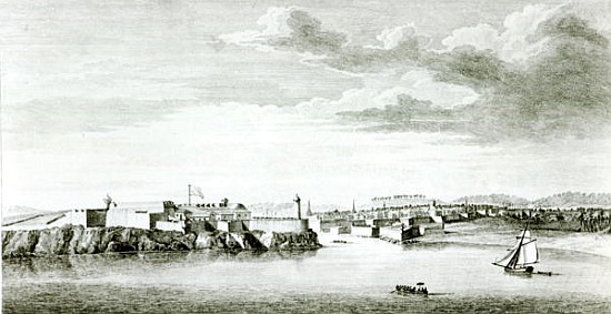 A Prospect of the Moro Castle and City of Havana from the sea; engraved by Pierre Charles Canot from a (after) English School