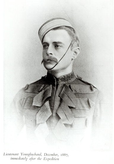 Photograph of Sir Francis Younghusband (1863-1942) in 1887 from ''The Heart of a Continent'', publis a (after) English School