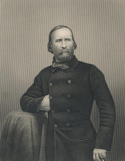 Giuseppe Garibaldi; engraved by D.J Pound a (after) Italian Photographer