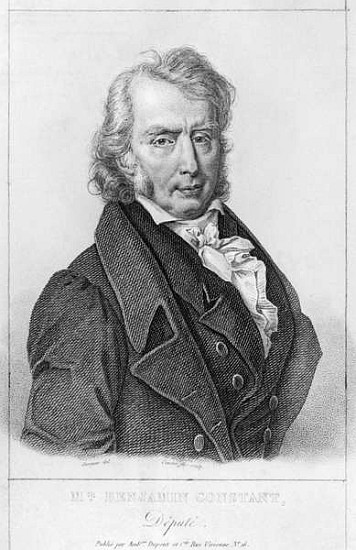 Henri Benjamin Constant de Rebecque (1767-1830) as Deputy; engraved by Louis Francois Couche (1782-1 a (after) Jacques