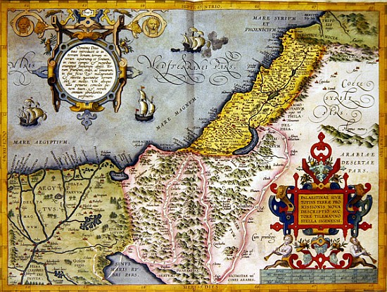 Palestine and the Promised Land, from the ''Theatrum Orbis Terrarum'' a (after) Abraham Ortelius