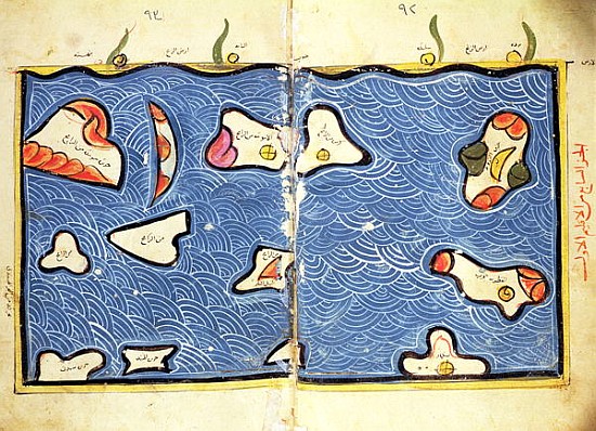 The Indian Ocean, from an atlas a (after) Abu Muhammad Al-Idrisi or Edrisi