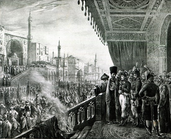 Napoleon Bonaparte (1769-1821) Celebrating the Birthday of the Prophet Mohammed in Cairo, during his a (after) Alexandre Colin