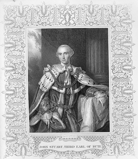 John Stuart, Third Earl of Bute; engraved by W.T. Mote a (after) Allan Ramsay