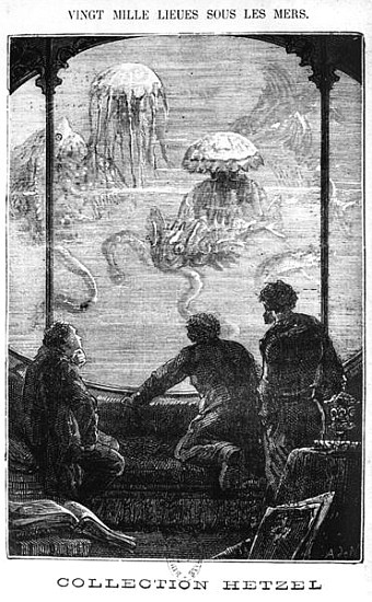 The Nautilus Passengers, illustration from ''20,000 Leagues Under the Sea'' Jules Verne (1828-1905)  a (after) Alphonse Marie de Neuville