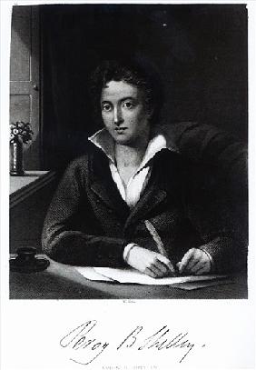 Percy Bysshe Shelley; engraved by William Holl