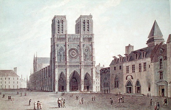 The Square in Front of Notre-Dame at the Time of the Consulat, 1799-1804 a (after) Angelo Garbizza