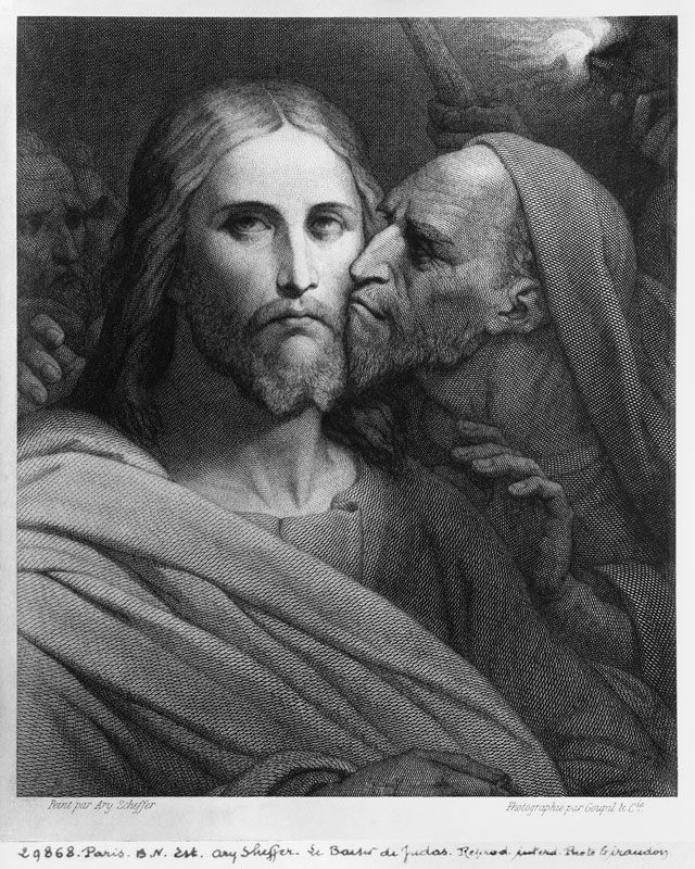 The Kiss of Judas a (after) Ary Scheffer