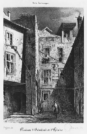 The House of Heloise and Abelard, illustration from ''Paris historique'',