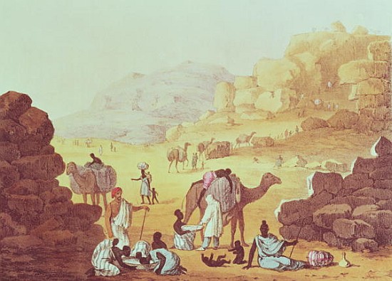 A Slave Caravan, plate from ''A Narrative of Travels in Northern Africa'' a (after) Captain George Francis Lyon