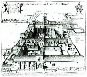 Winchester College, from a collection of topographical illustrations ''Oxonia Illustrata'' published