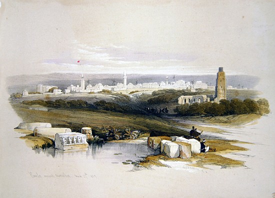 Ramla, from ''The Holy Land''; engraved by Louis Haghe (1806-85) a (after) David Roberts