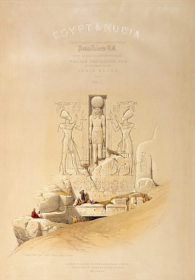 The Entrance to the Great Temple of Aboo Simble, Nubia, titlepage of Volume I of ''Egypt and Nubia'' a (after) David Roberts