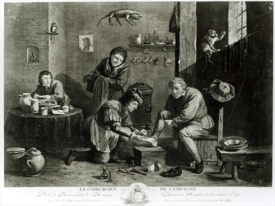 The Country Surgeon; engraved by Thomas Major (1714-99) 1747 a (after) David the Younger Teniers