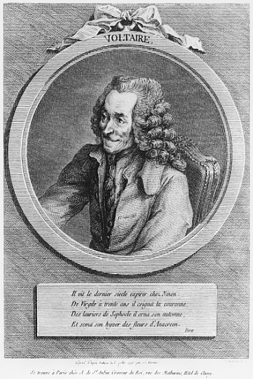 Portrait of Voltaire, from a drawing Denon made on 6th July 1775 a (after) Dominique Vivant Denon