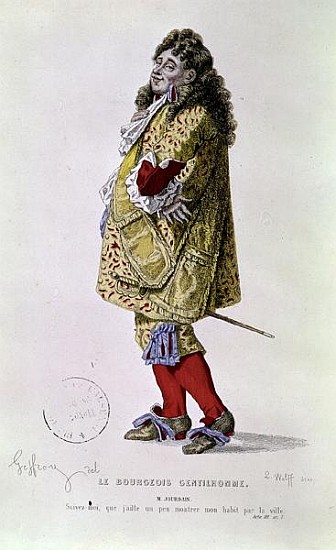 Follow me, that I might a little show my dress about the town'', illustration of Monsieur Jourdain f a (after) Edmond A.F. Geffroy