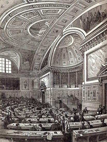 The French Chamber of Peers, from The Illustrated London News, 1st February 1845 a (after) Edouard Renard
