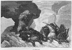 Attack, illustration from ''Expedition du Tegetthoff'' Julius Prayer (1841-1915)