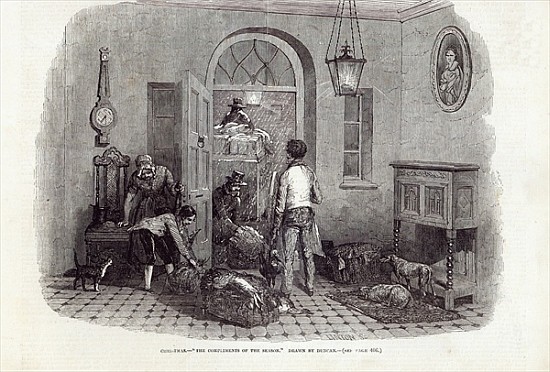 Christmas: The Compliments of the Season ; engraved by Linton, from ''The Illustrated London News'', a (after) Edward Duncan