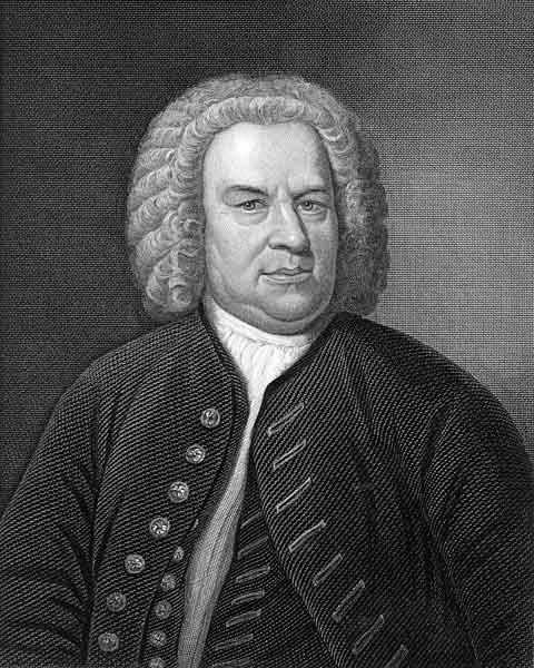 Portrait of Johann Sebastian Bach, German composer a (after) Elias Gottleib Haussmann