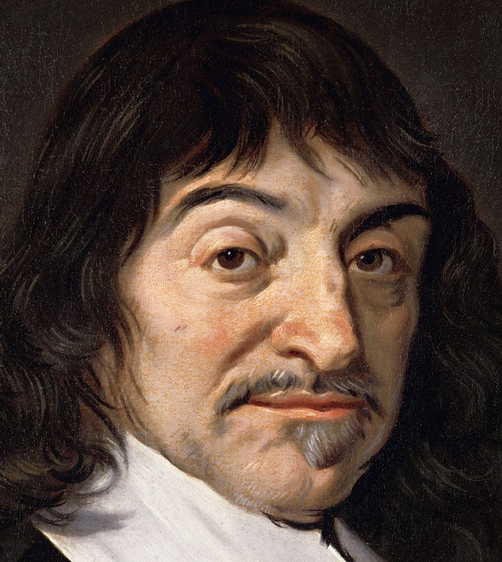 Portrait of Rene Descartes (1596-1650) c.1649 (detail of 32939) a (after) Frans Hals